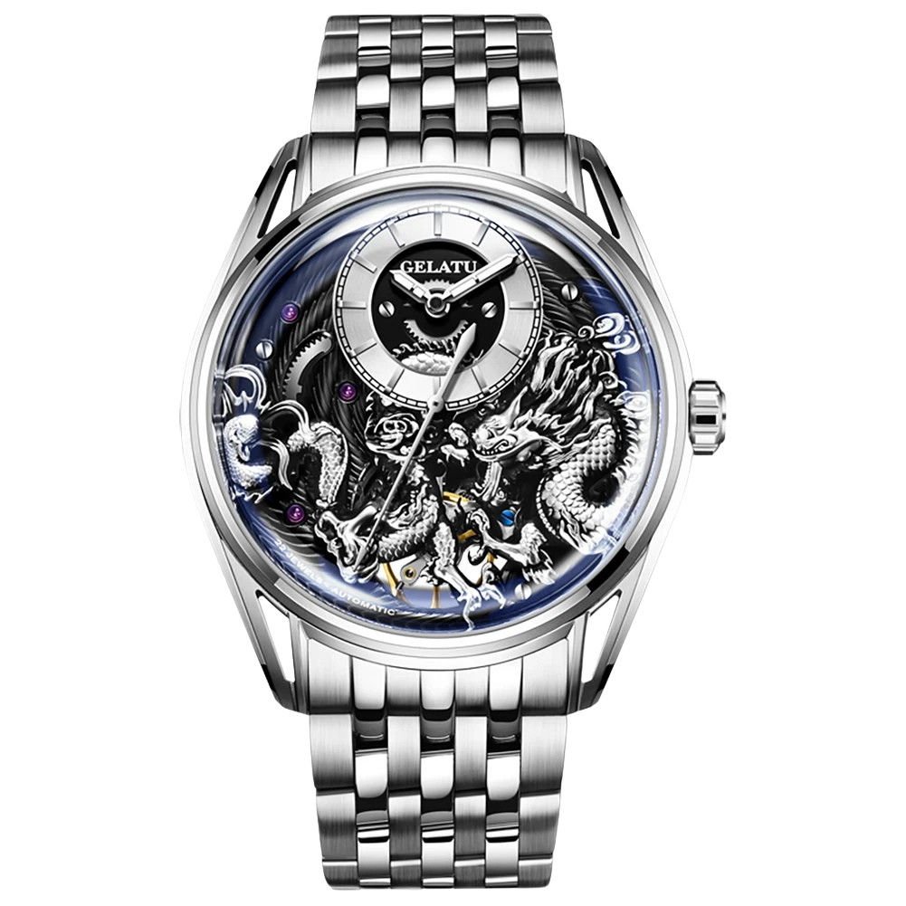 GELATU 6018 Lucky Harvey Dragon Unique Luxury Skeleton Watch GELATU 6018 Lucky Harvey Dragon Unique Luxury Skeleton Watch